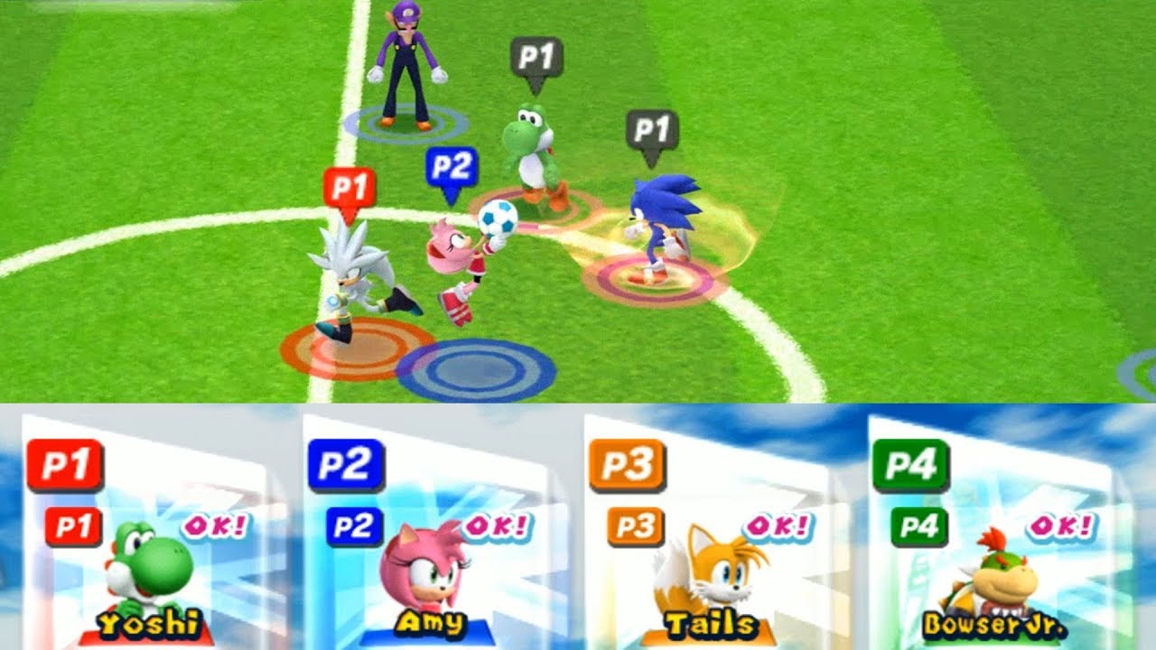 Mario & Sonic at the London 2012 Olympic Games#football ( 4 Player )part 53