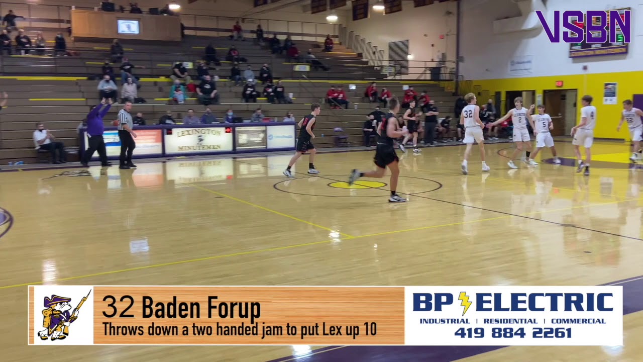 Lex's Baden Forup rises up and slams it with two hands to put the Minutemen up 10 against New Philly