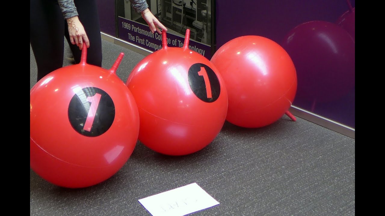 Rotaract Space Hopper Race in the Library for Comic Relief 13th March 2015