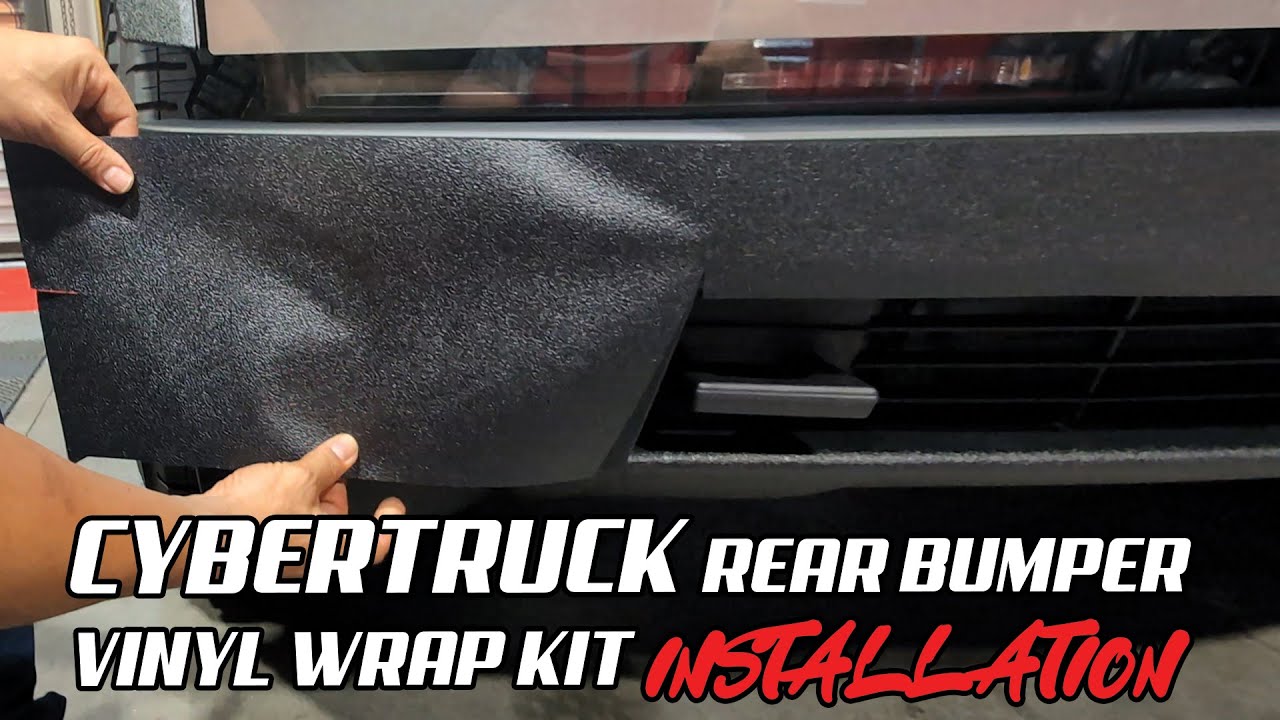 TOProtect Tesla Cybertruck Rear Bumper Protective DIY Vinyl Wrap Kit Install