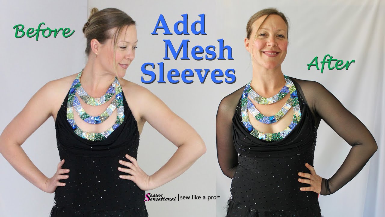 Add Mesh Sleeves for a New Ballroom or Skating Dress Look