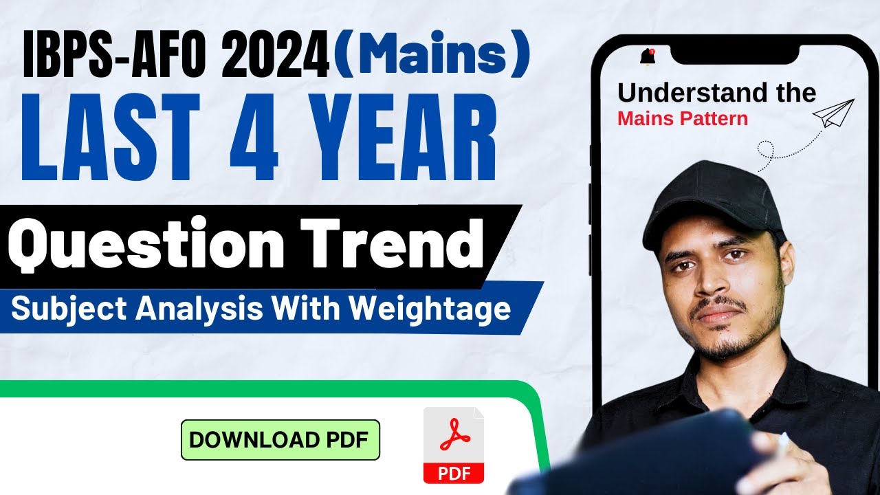 IBPS AFO(Mains) Subject Wise Weightage | Last 4 Year Trend Analysis, Important Topics for Revision