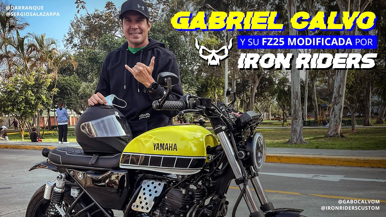 Gabriel Calvo y su FZ25 modificada por Iron Riders Custom