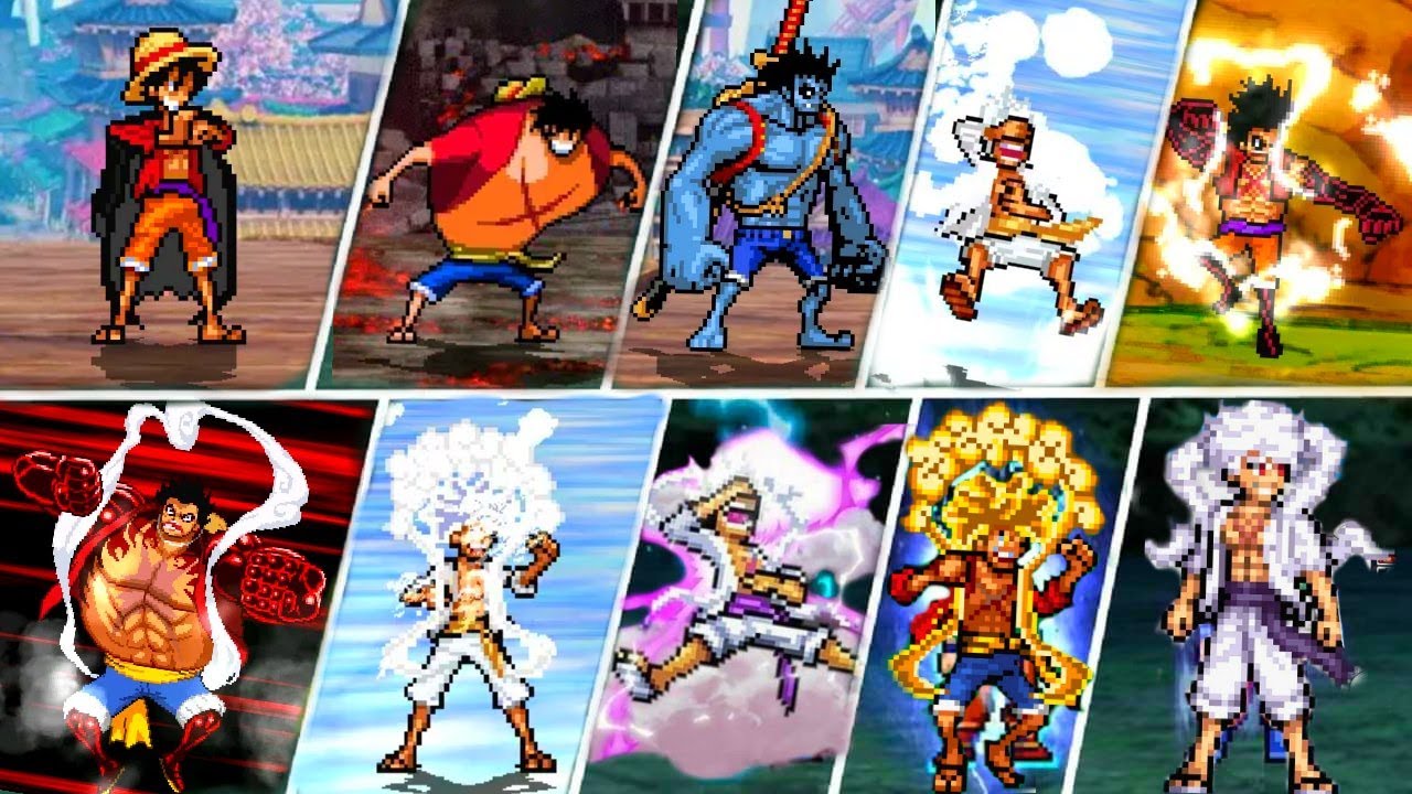 Luffy All Forms and Transformations in Mugen - One Piece Mugen V10
