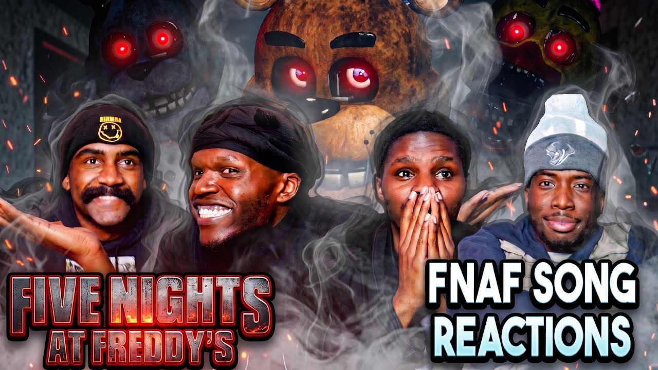 FNAF NOOBS REACTS TO FIVE NIGHTS AT FREDDY'S Songs 1-3 BY The Living Tombstone