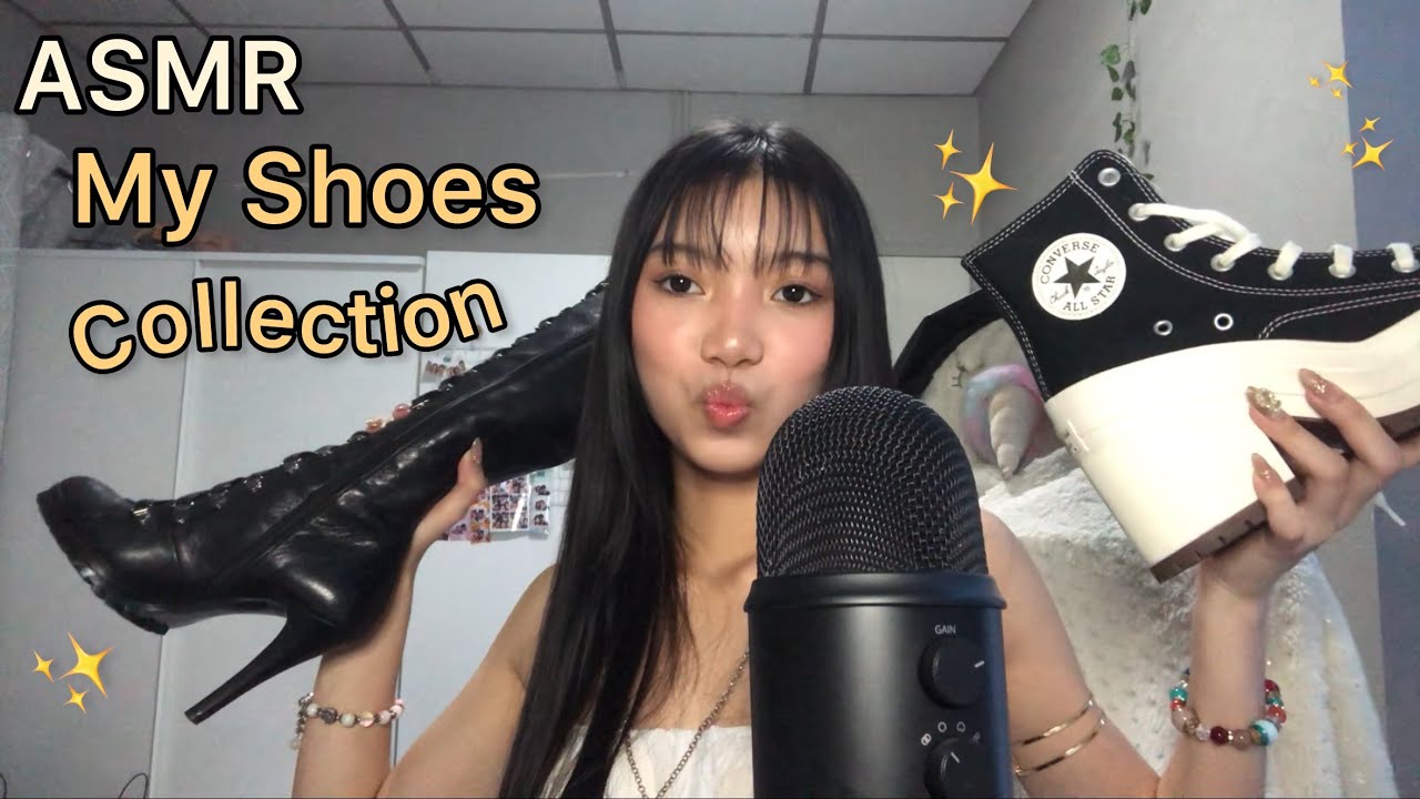 ASMR|All of my SHOES Collection👟👢👠~asmr elle~