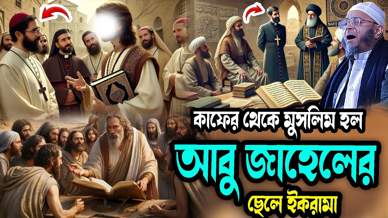 কাফের থেকে মুসলিম হল আবু জাহেলের ছেলে ইকরামা মুফতি নাসির উদ্দিন আনসারী নতুন ওয়াজ waz 2026 Bangla Waz