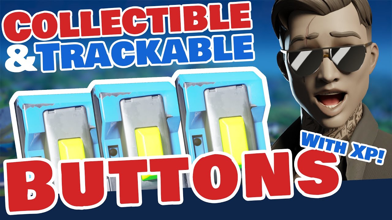 How to make COLLECTIBLE and TRACKABLE BUTTONS that reward XP in Fortnite Creative!