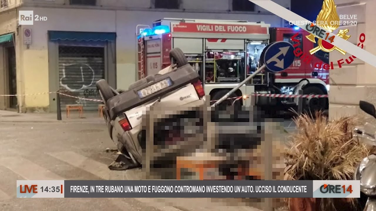 Rubano una moto e fuggono investendo un'auto. Ucciso il conducente - Ore 14 del 17/10/2023