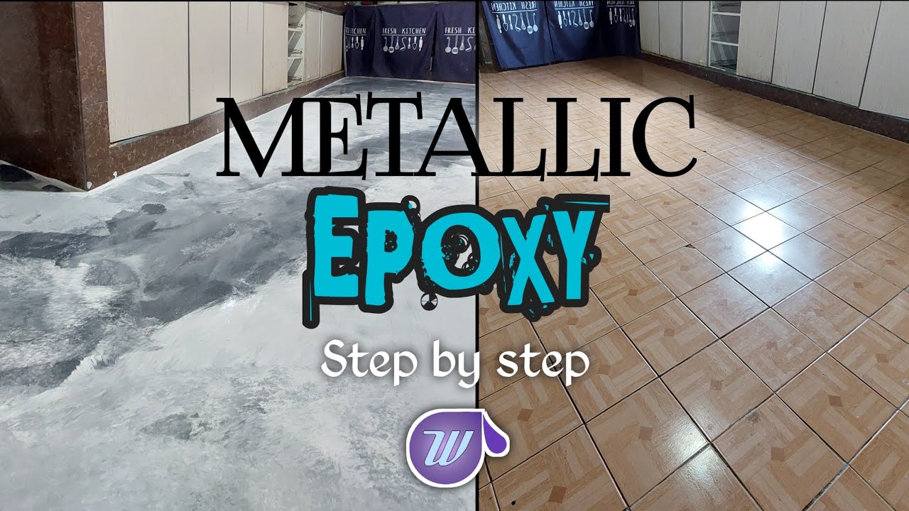 DIY CAT LANTAI DAPUR | Metallic Epoxy [PART 1]