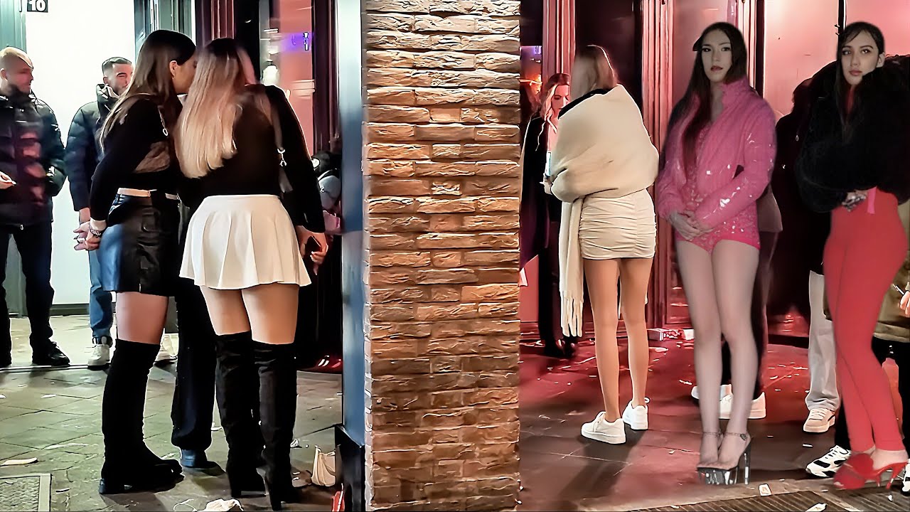 Nightlife in Düsseldorf, a city with many single girls in Germany #nightclub #kölnnightlife in 4K