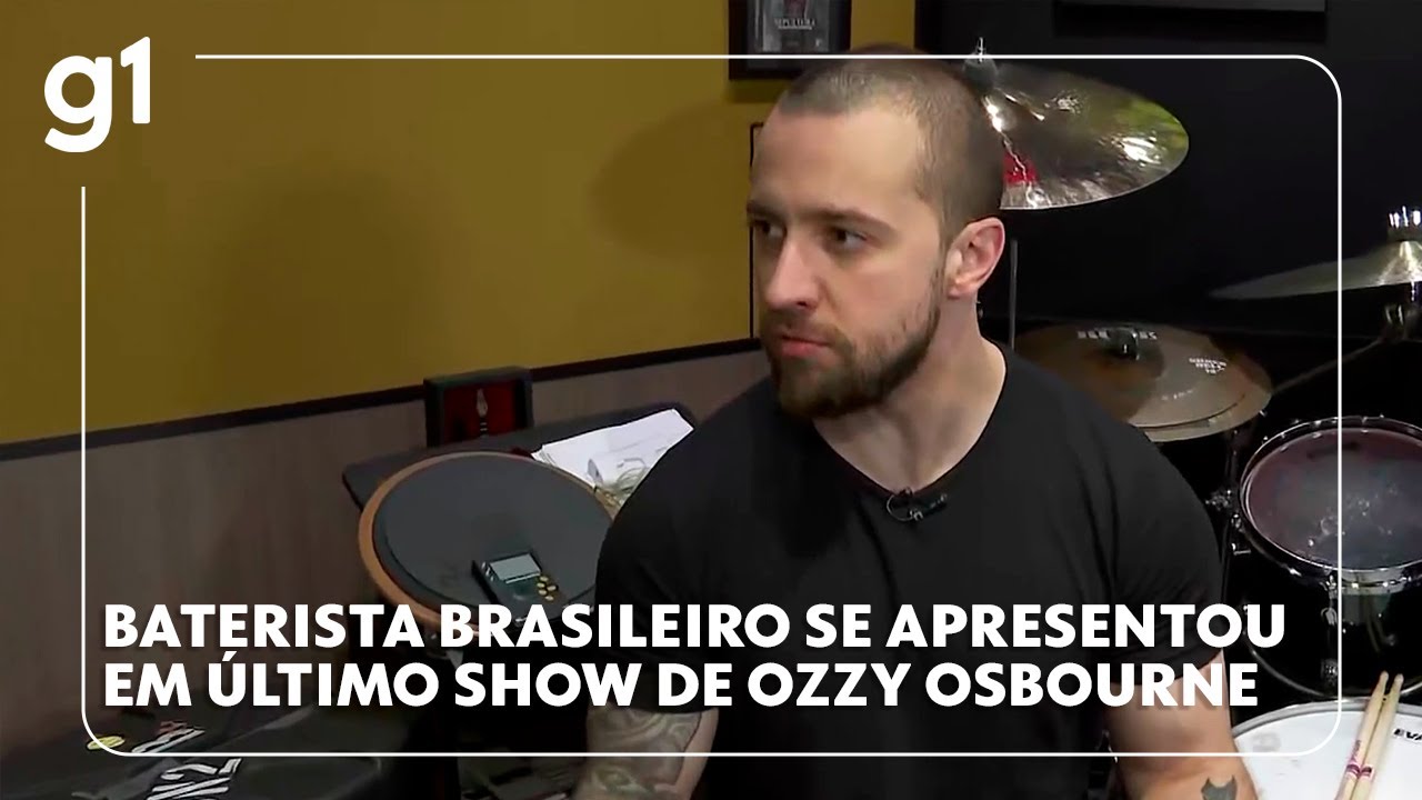Baterista brasileiro Eloy Casagrande se apresentou no último show de Ozzy Osbourne #g1