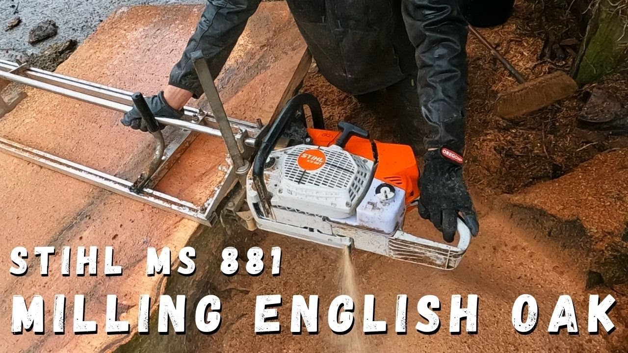 Milling English OAK With The World's Most Powerful Production Chainsaw