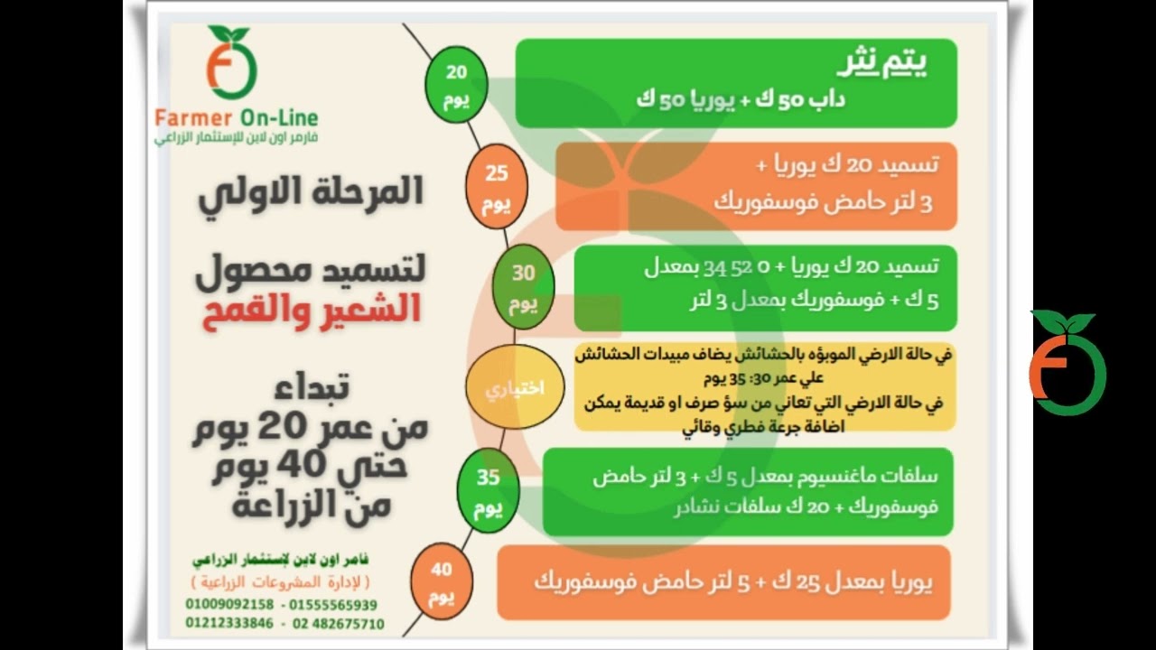 إدارة برنامج التسميد والري لمحصول الشعير والقمح تحت نظام الري المحوري #شعير #قمح #ري_محوري