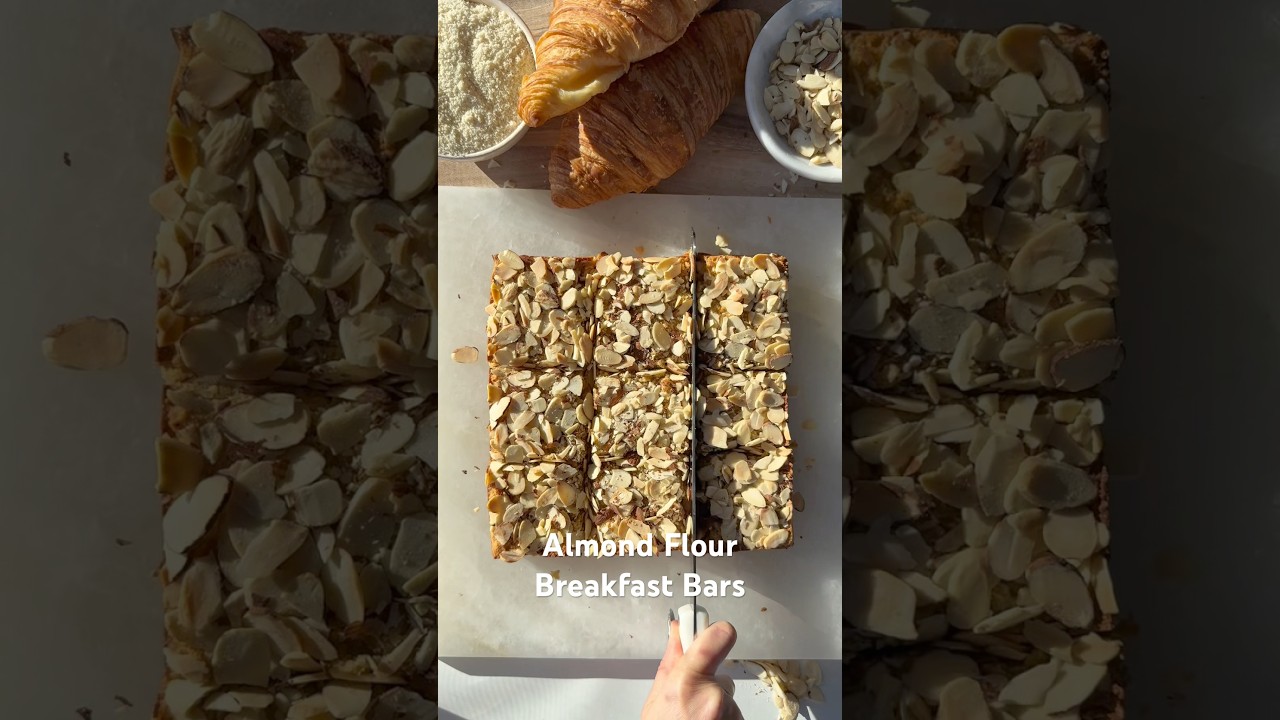 Almond breakfast bars: 6-ingredients | oat-free, gluten-free, dairy-free | recipe in description