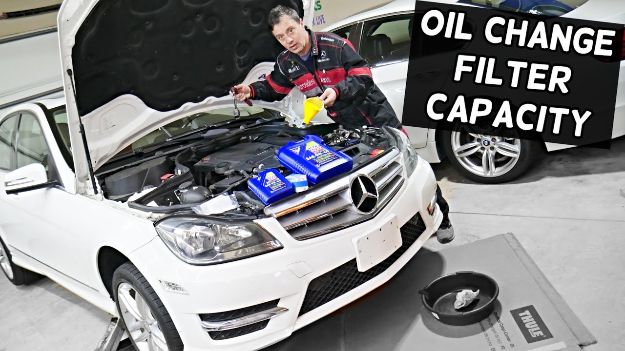 MERCEDES W204 OIL CHANGE FILTER, OIL CAPACITY C180 C200 C220 C230 C250 C280 C300 C350