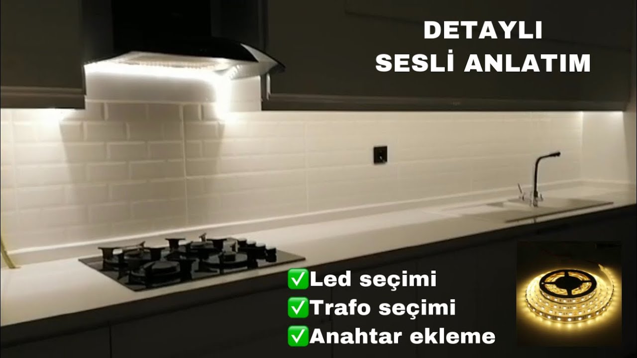 #reklam Mutfak Dolabına Led Işık Döşeme | Led Işık Nasıl Bağlanır | Mutfak Tezgahına Led Döşeme |