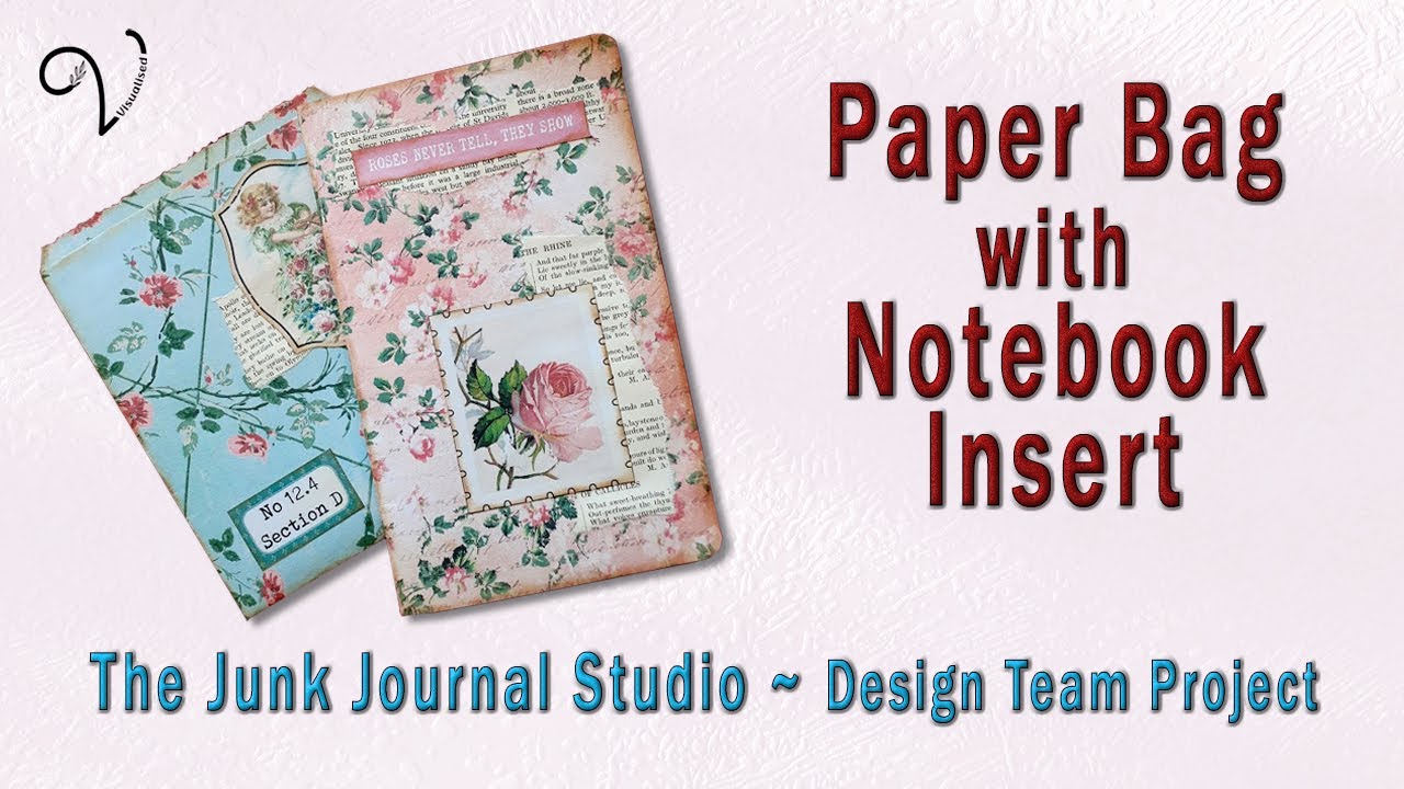 Paper bag & booklet with #AllThingsRoses by The Junk Journal Studio