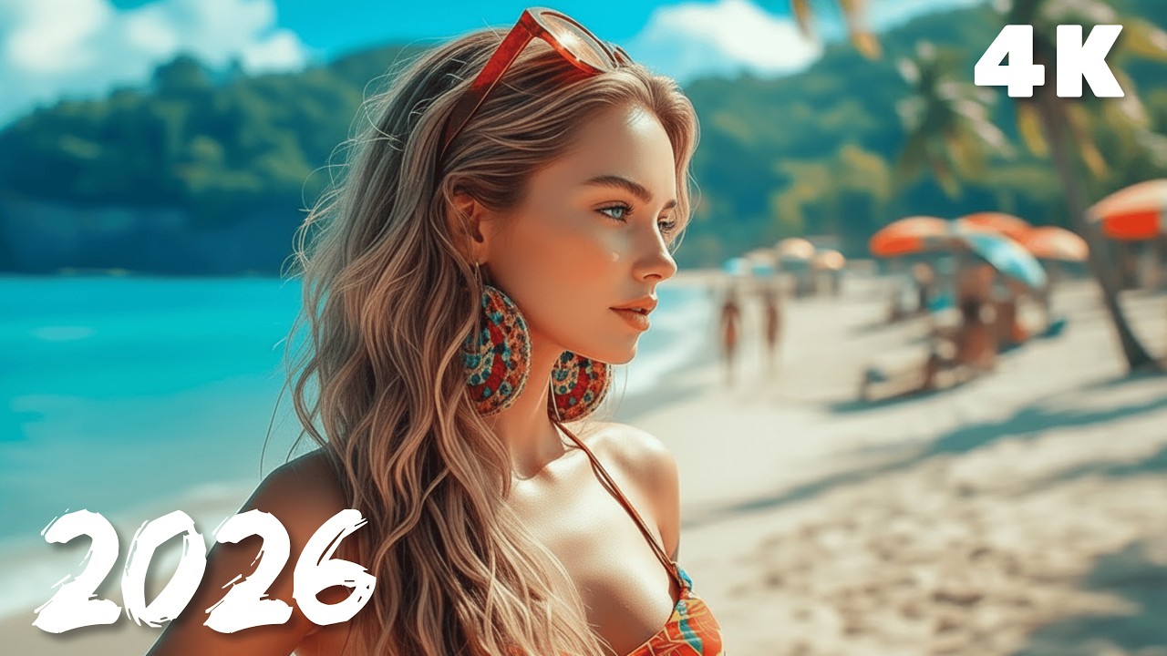 Waveform Therapy Mode 🌊 Chill Deep House Tropical Summer Healing Flow 4K UHD 2026 | Blue Shore Beats