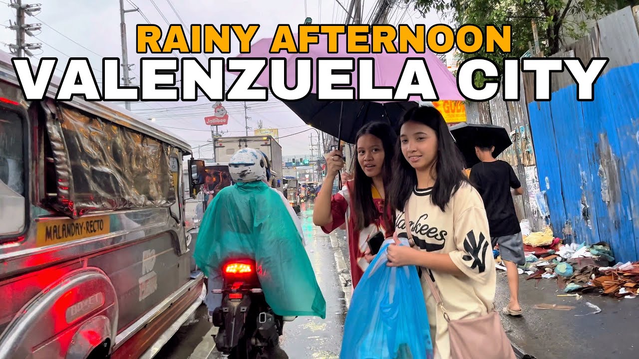 HEAVY TRAFFIC HITS VALENZUEALA CITY DUE TO RAIN|RAINY AFTERNOON WALK IN MARULAS VALENZUELA