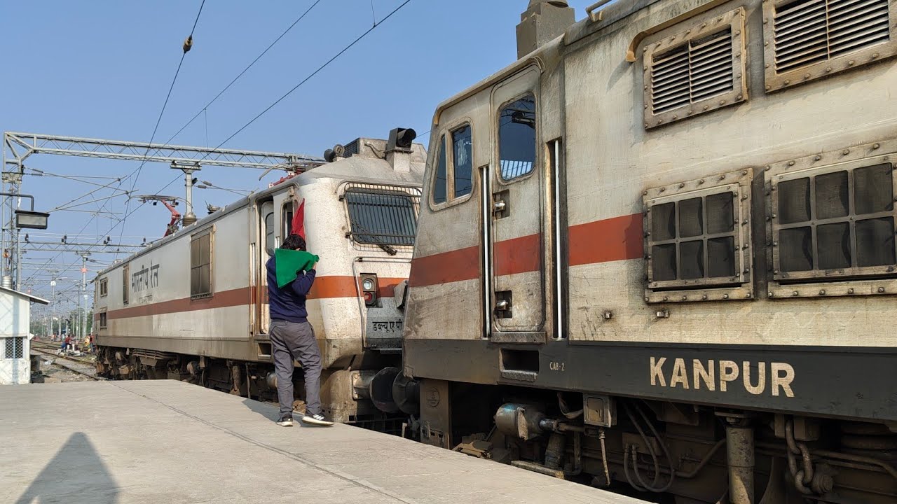 Departure TRAINS | with Shunting WAP 7 Locomotive | Indian Railways | Express TRAINS | Jaipur jun. 