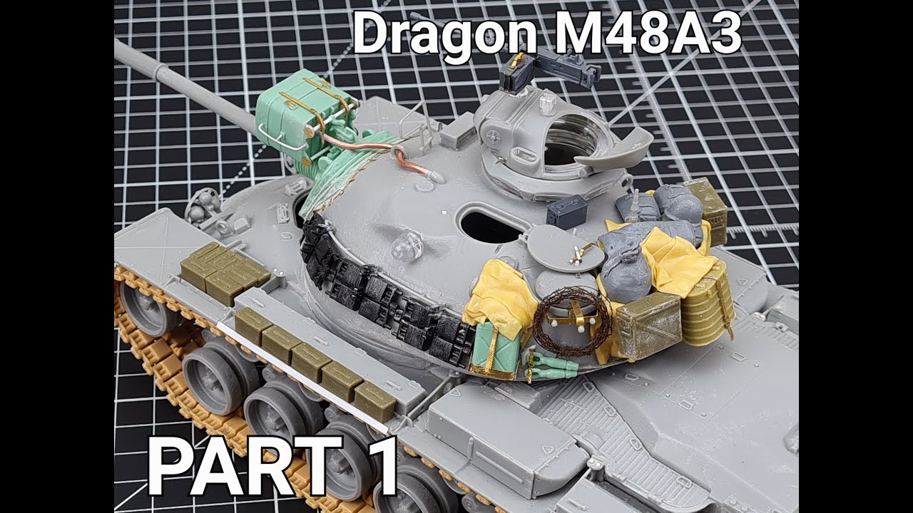 DRAGON 1/35 M48A3 KitNo 3546 Painting and weathering.PART 1