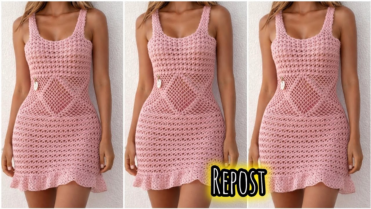 ✂️ Vestido sa&iacute;da de praia de Croch&ecirc; Passo a passo completo 