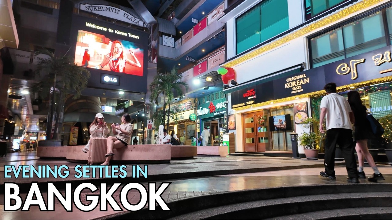 Evening Walk Through Asok Bangkok | Calm City Streets at Night