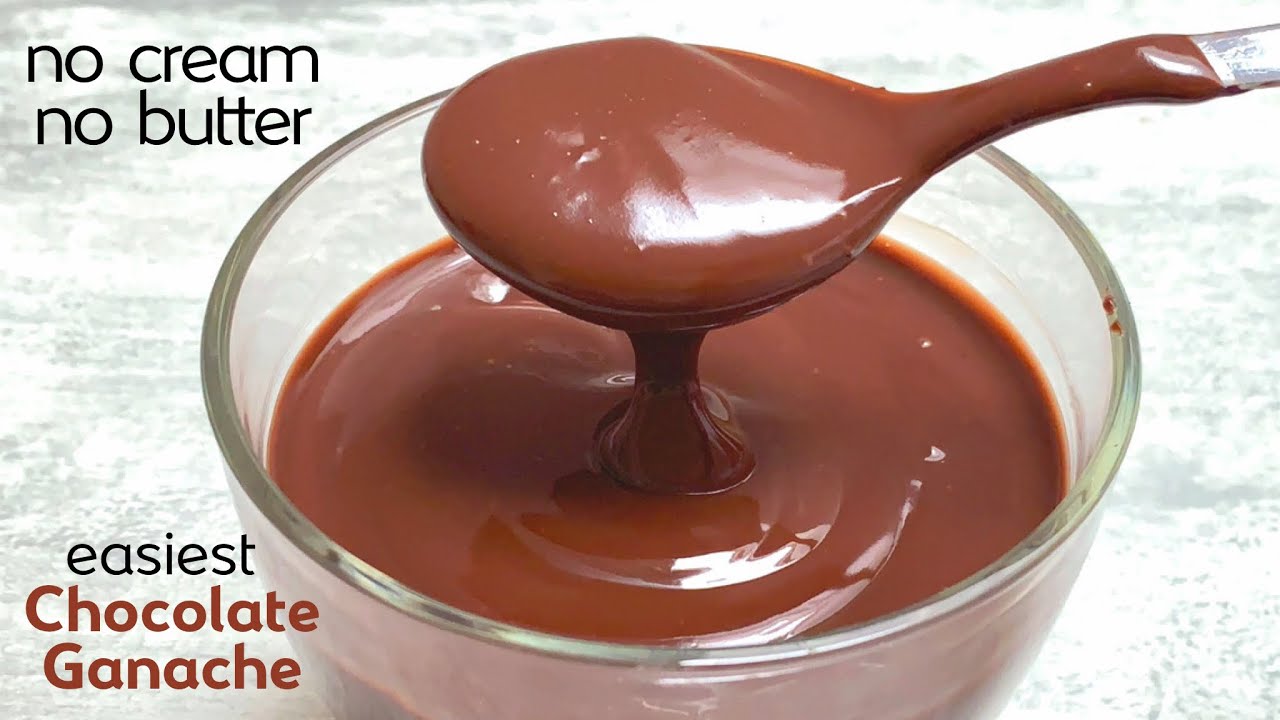 Chocolate Ganache recipe | How to make Chocolate Ganache recipe - no cream - no butter