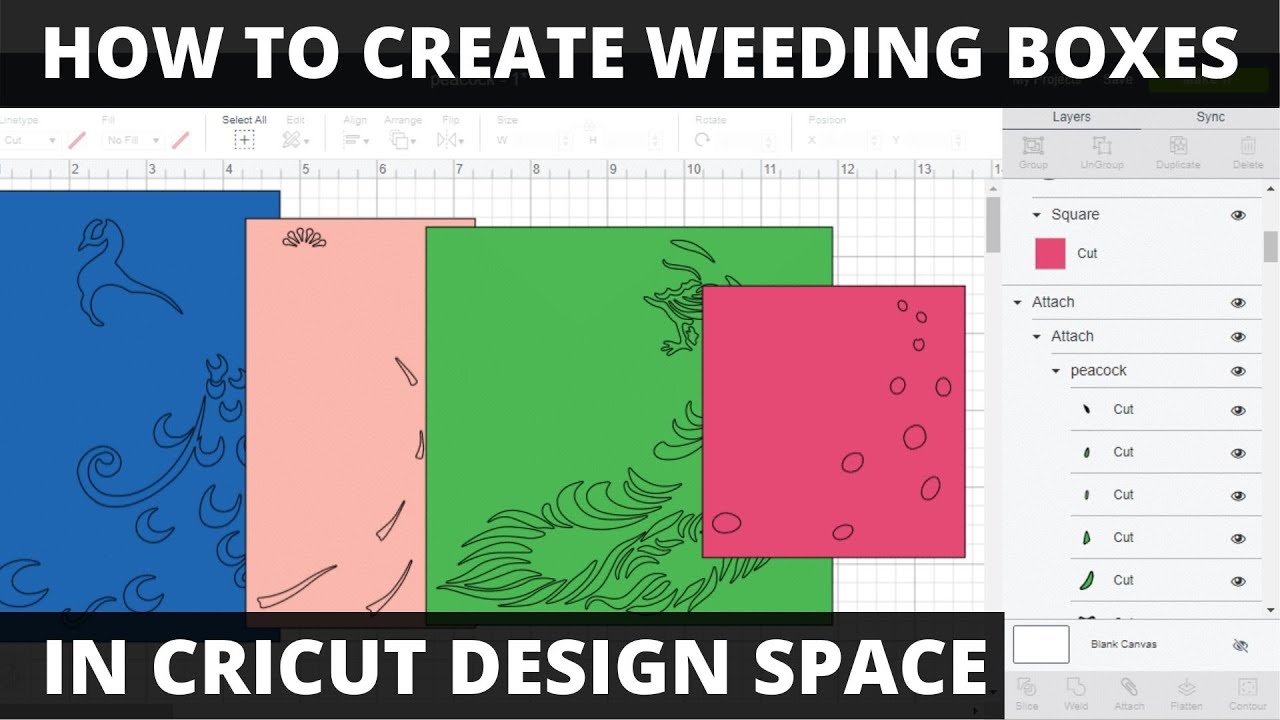 How To Create Vinyl Weeding Boxes In Cricut Design Space