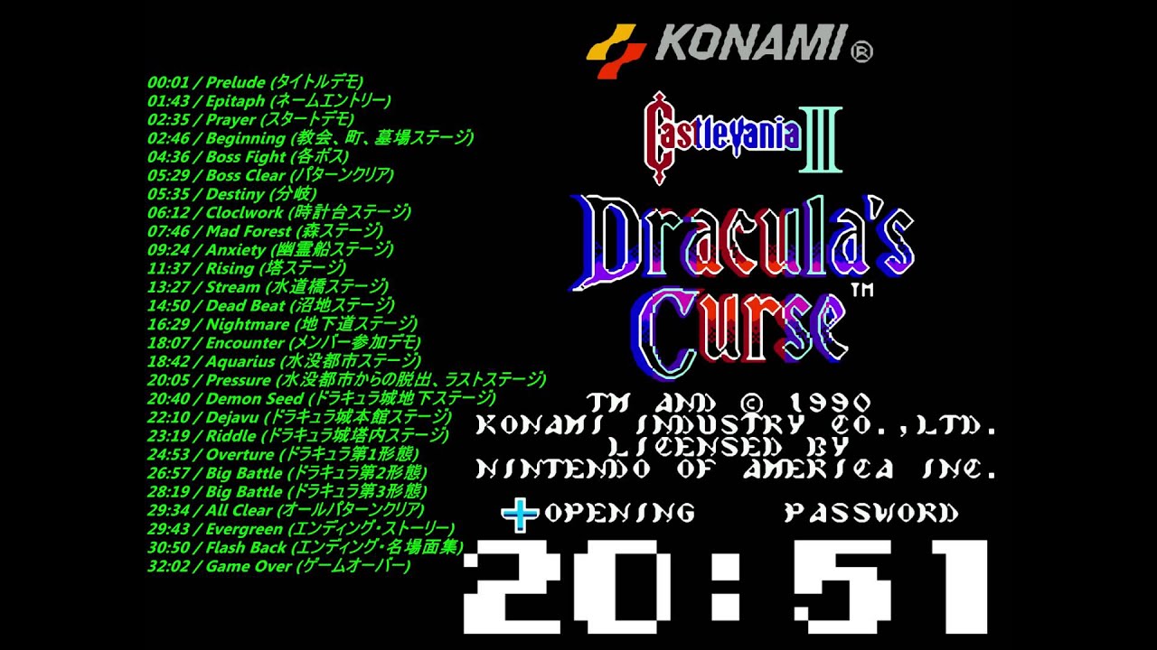 Nes Castlevania III Soundtrack