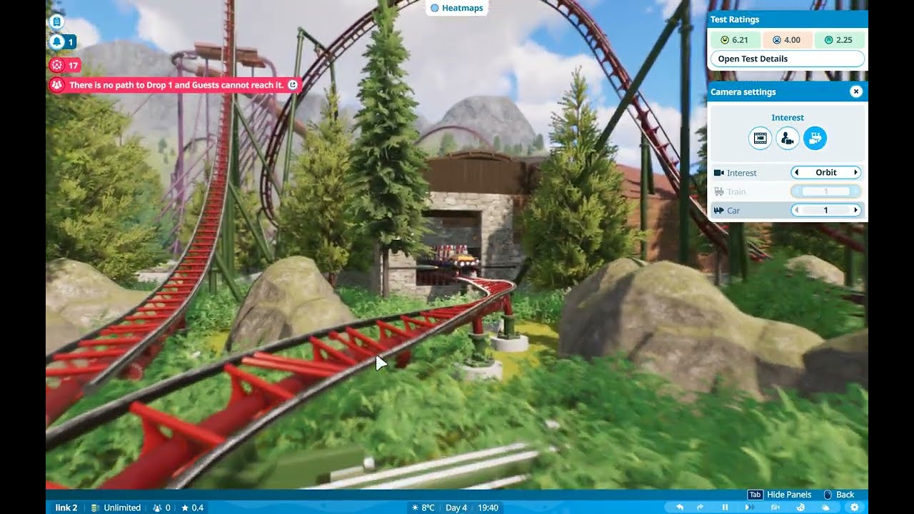 Intamin swing LSM Roller coaster Planet Coaster 2