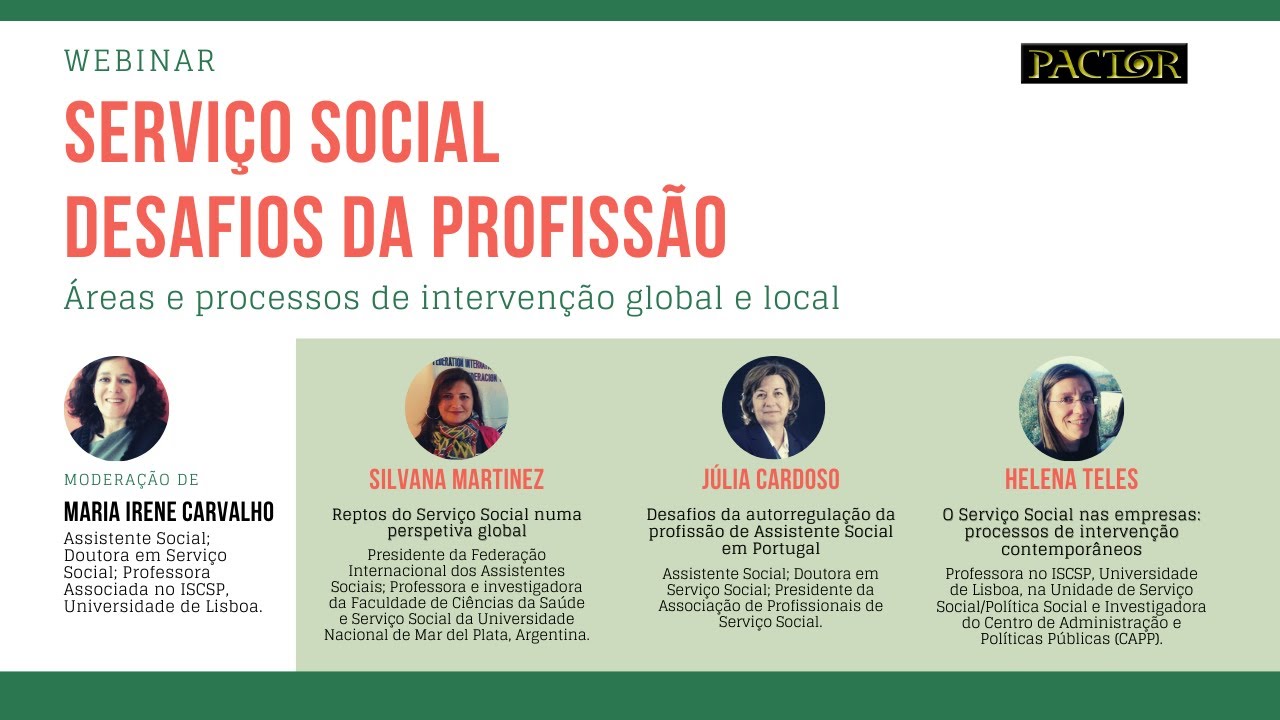 Webinar Serviço Social: Desafios da Profissão | PACTOR