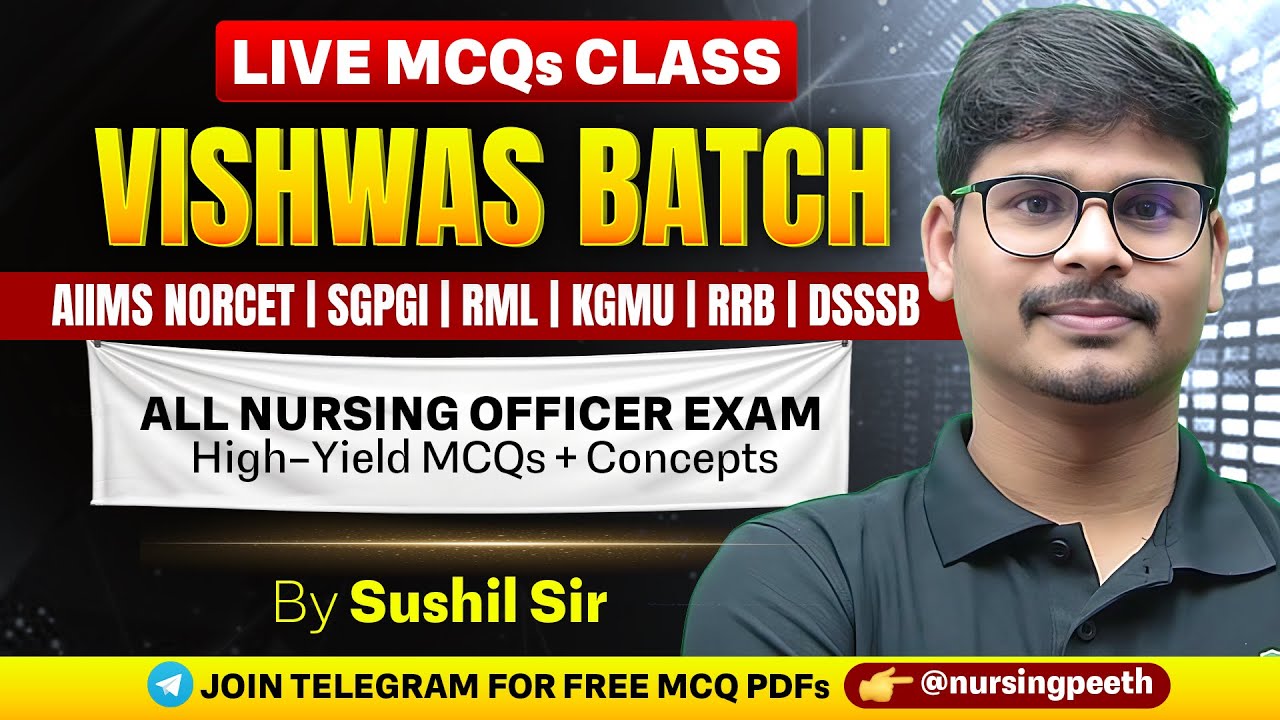 IMPORTANT MCQs PRACTICE CLASS-188 NORCET | RRB | SGPGI | KGMU | RML | High-Yield Question | #norcet