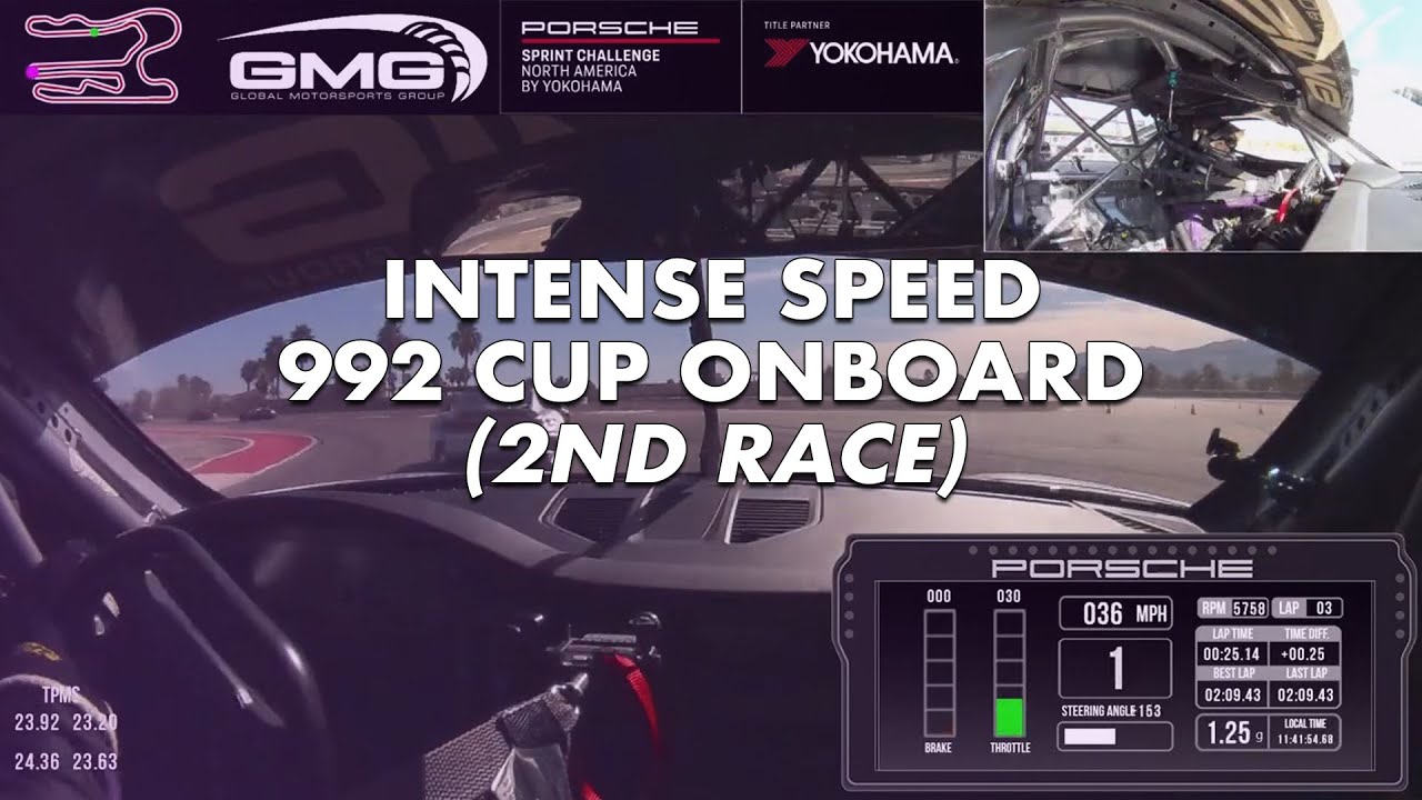 (2nd Race) Porsche 992 Cup RAW Onboard at Thermal Club | Angie Mead King