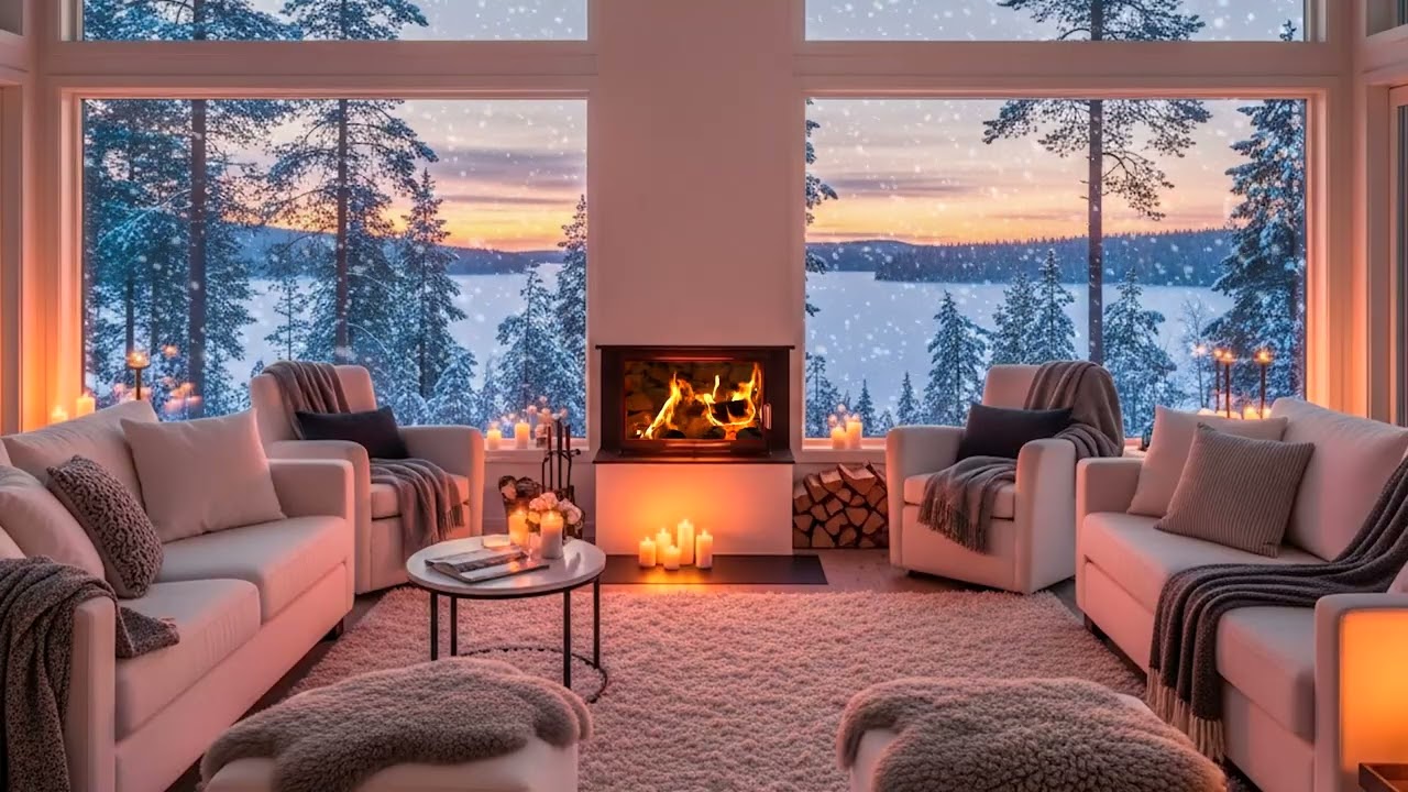 Cozy Winter White Piano | Calm Lounge Sounds for Study, Stress Relief & Sleep