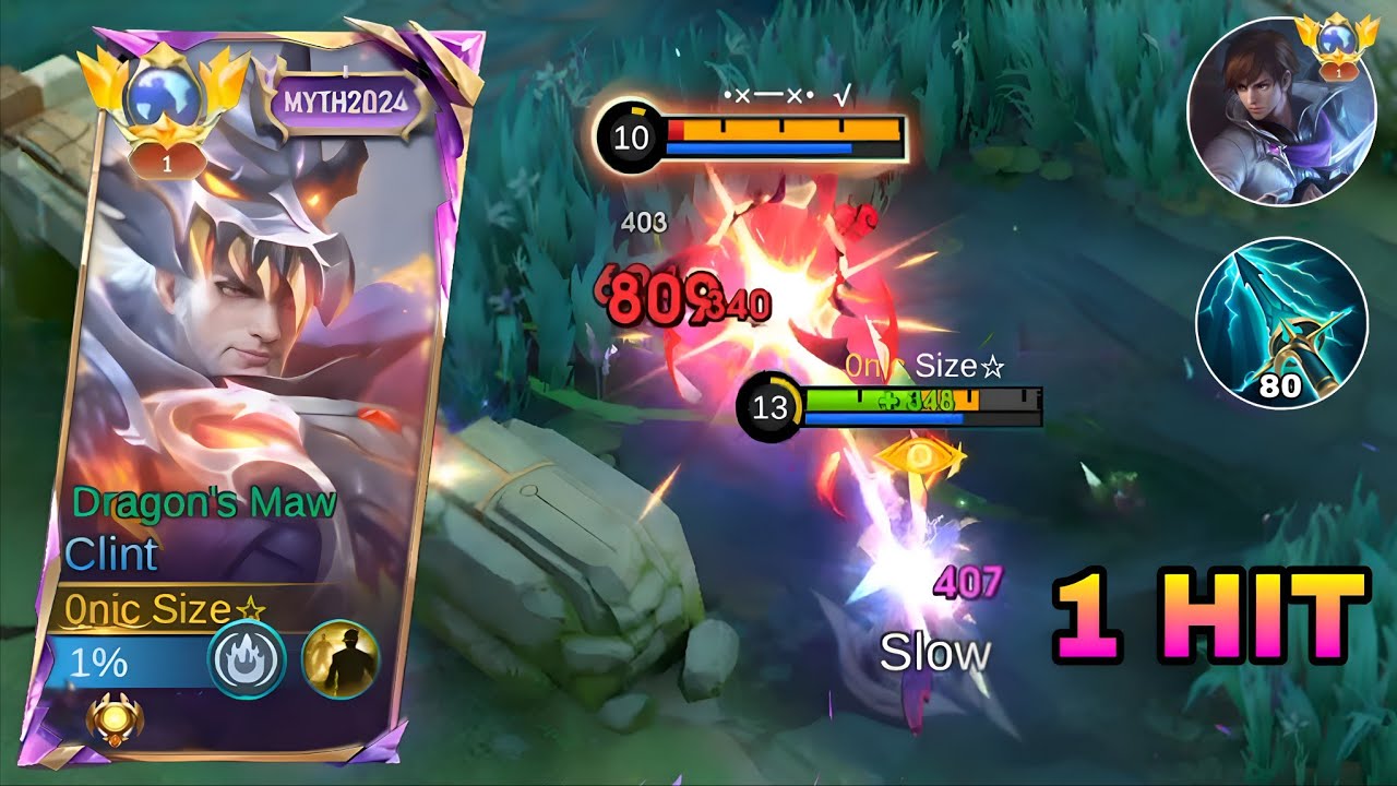 GLOBAL CLINT BEST 1 HIT BUILD 2025!! (100% BROKEN) - MLBB