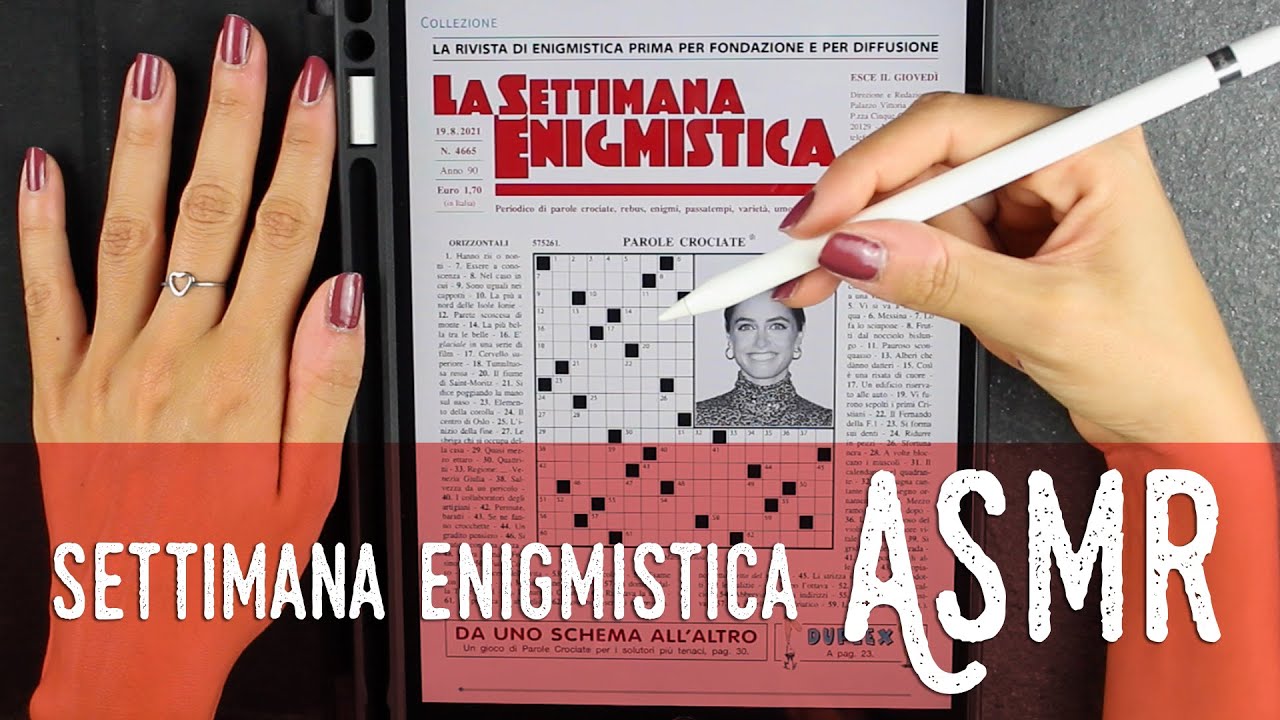 ASMR ita - 📝 SETTIMANA ENIGMISTICA di AGOSTO (Intense Whispering)