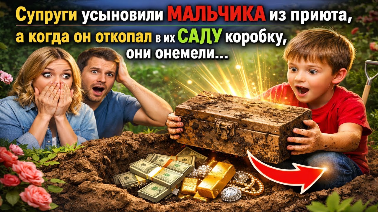 СУПРУГИ УСЫНОВИЛИ МАЛЬЧИКА ИЗ ПРИЮТА, А КОГДА ОН ОТКОПАЛ В ИХ САДУ КОРОБКУ, ОНИ ОНЕМЕЛИ…