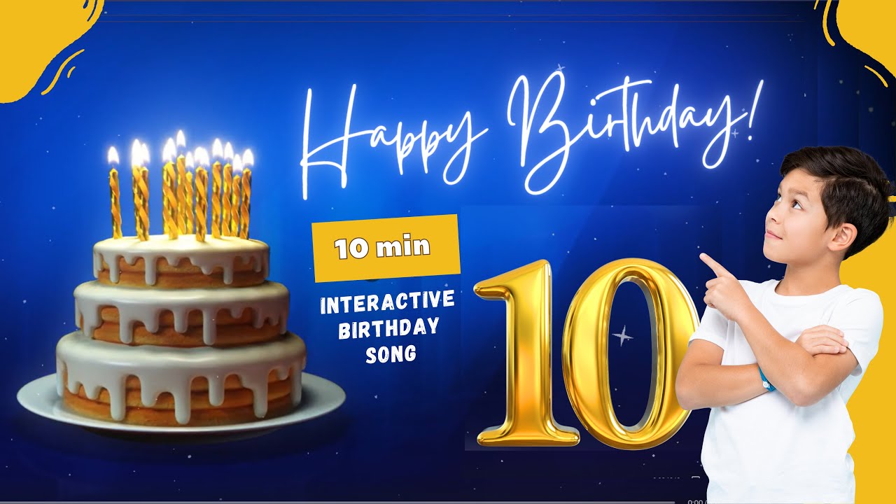 Happy 10th Birthday Music + 10 Minutes Party Background Video