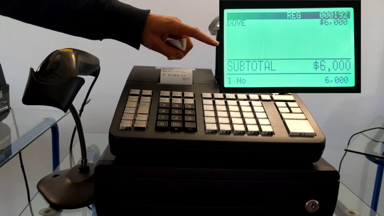 Demostraci&oacute;n Caja Registradora CASIO con lector de c&oacute;digo de barras