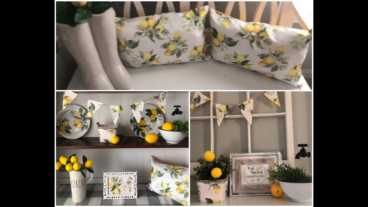 QUICK EASY DOLLAR TREE LEMON🍋 DIYS TO CHANGE OUT YOUR DECOR 2019