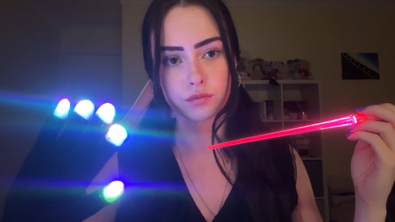ASMR light triggers & mouth sounds 🌈