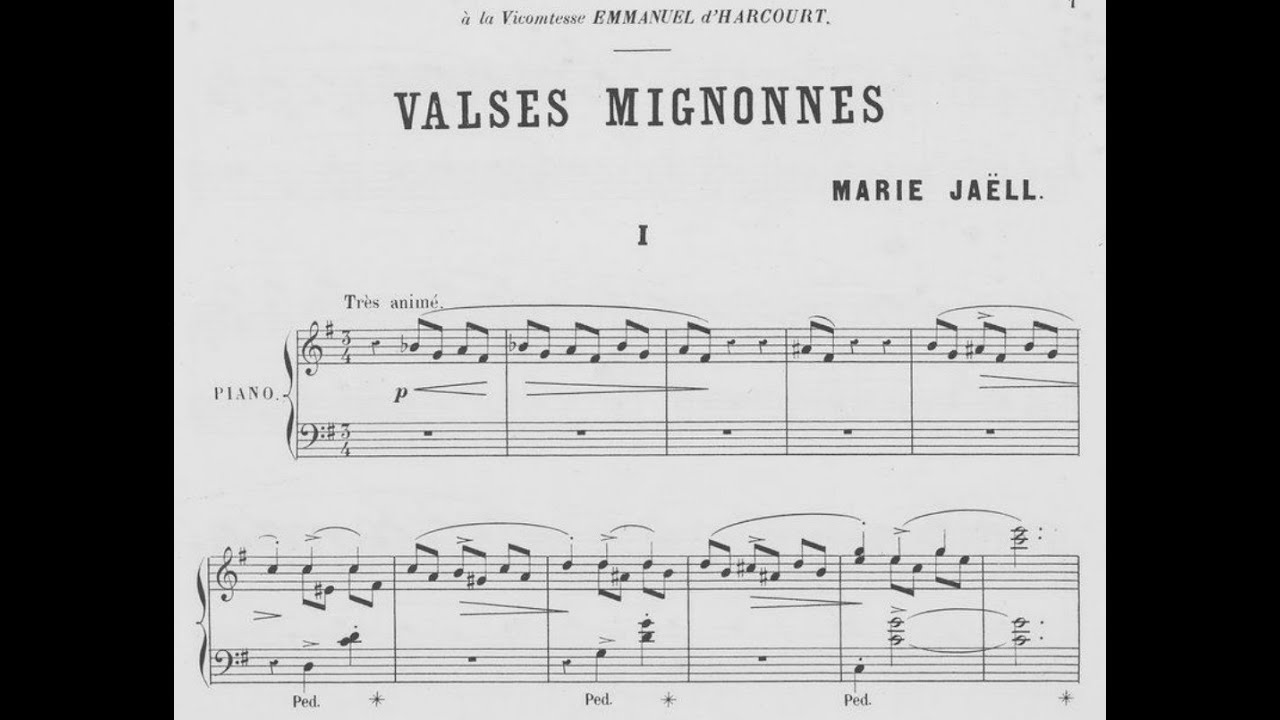 Marie Jaëll - Valses mignonnes for piano (with score)