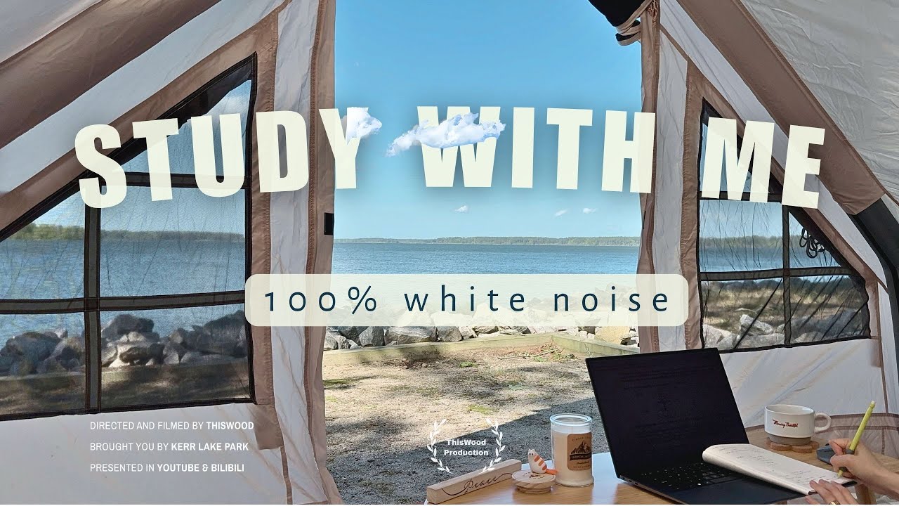 2-HOUR STUDY WITH ME 🏞️ / Lakeside Natural Sound 🌱 / Pomodoro 30-5 📚/ ADHD Relief & Deep Focus