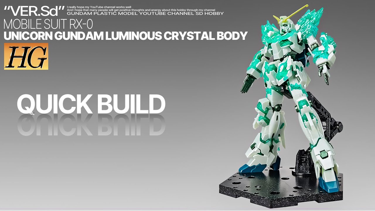 HG 1/144 UNICORN GUNDAM LUMINOUS CRYSTAL BODY UNBOXING & QUICK BUILD 건담베이스 한정판 유니콘 건담 빛의결정체 언박싱 빠른조립