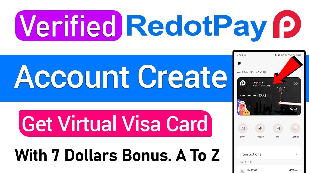 Как создать учетную запись Redotpay Получите виртуальную карту Visa &mdash; Redotpay Complete Verification.
