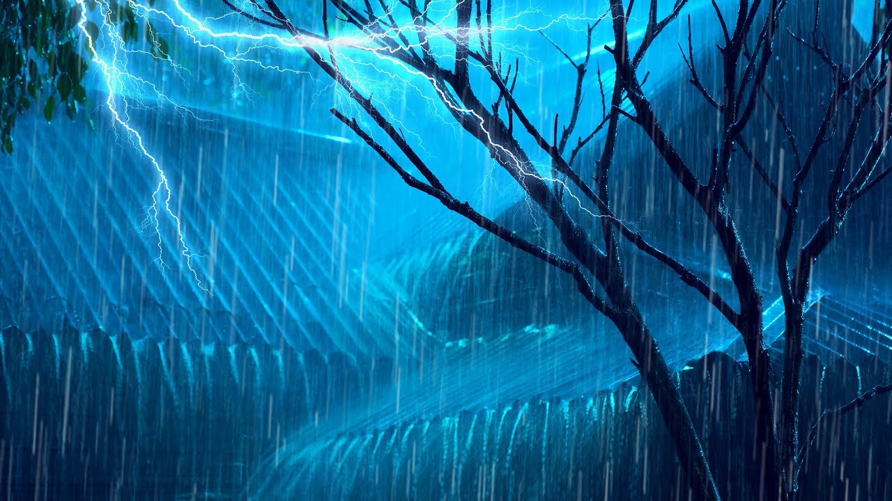 3 Hours of Heavy Rain, Scary Thunder & Strong Wind on a Fragile Metal Roof for Sleep