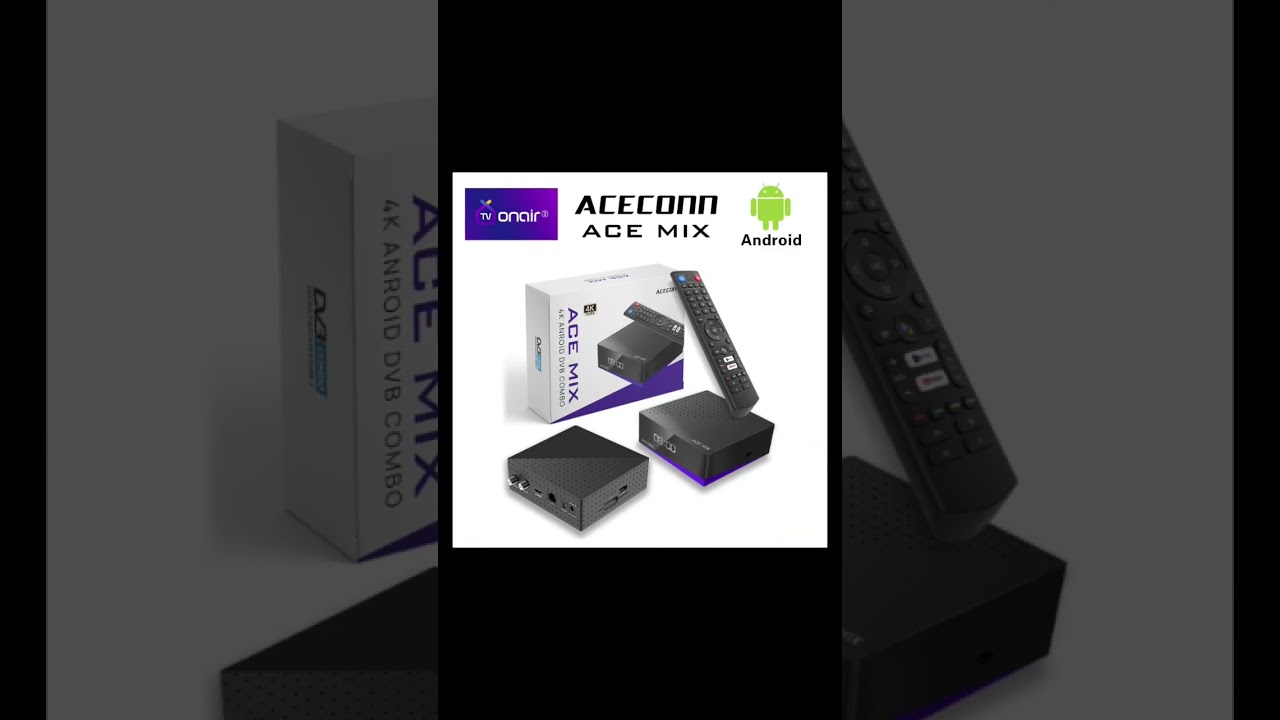 ACECONN ACEMIX Satellite Receiver iptv box 4K DVB-S2/T2/C TVONAIR3  Dual WiFi BT Backlight Air mouse