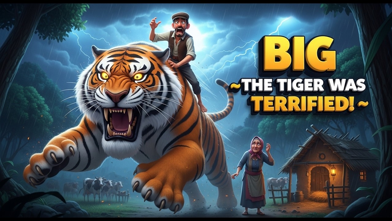 The Tiger Was Afraid of “Tip-Tipwa”! ?? | The Old Woman, Tiger and Thief Story | Moral Story